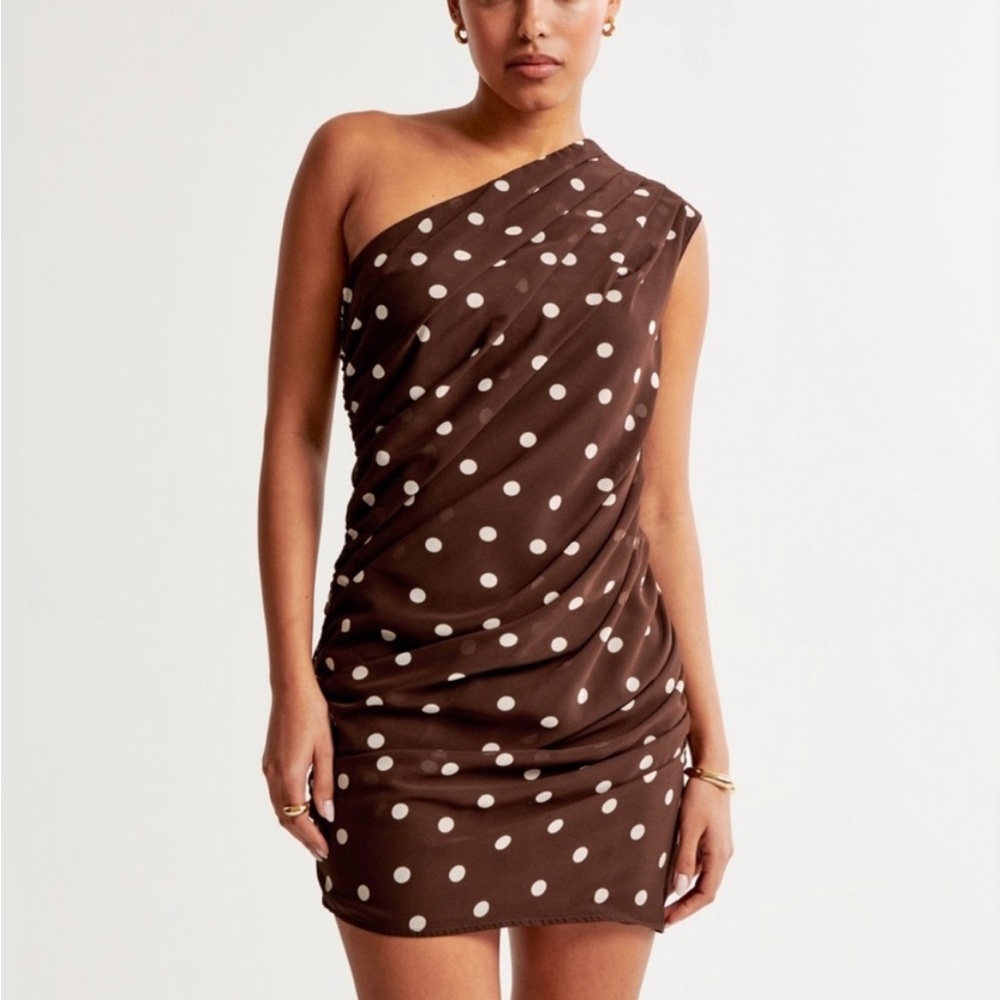 A&F Brown and White Polka Dot Dress